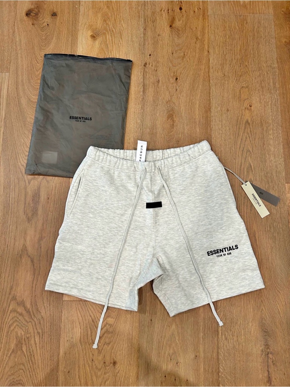 Essentials Men’s Light Gray Athletic Fleece Shorts